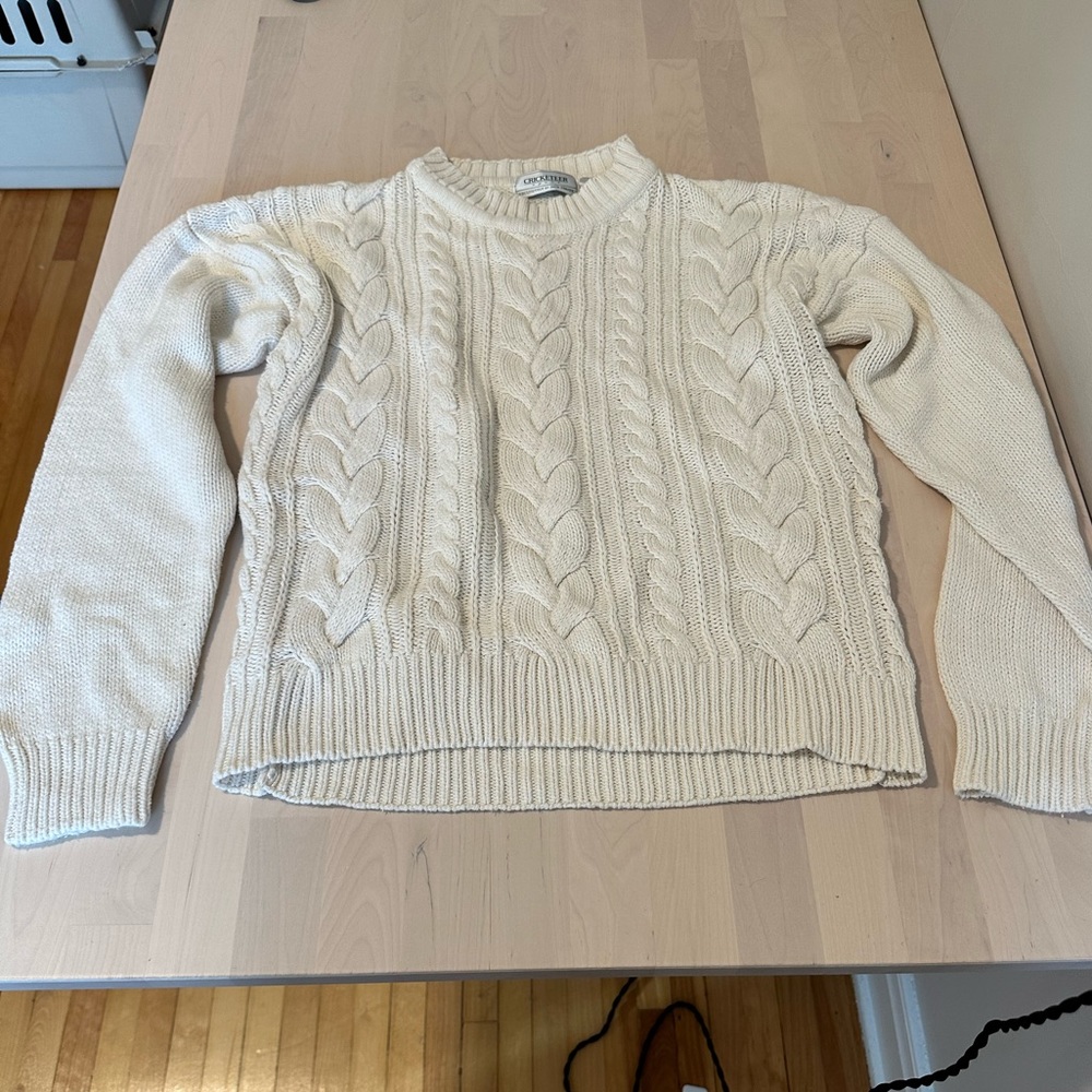 100% Cotton Cable-knit Sweater